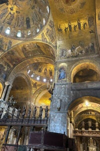 Inside an Italian church